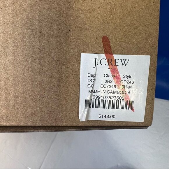 9.5 NEW IN BOX J Crew Ankle T- Strap Heel Gold - Picture 8 of 10